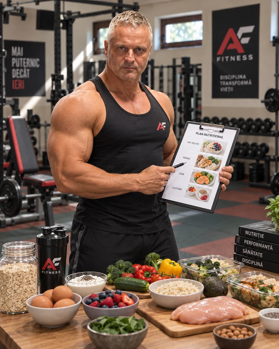 Adrian Domuț Claudiu prezentând un plan nutrițional